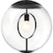Designers Fountain Celeste 60 Watt 1-Light Matte Black Mid-Century Modern Pendant Light with Clear Glass Shade D305M-15P-MB - alternate 7